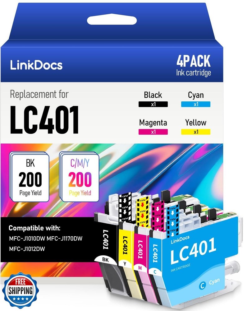 Brother LC401 LC401X Compatible Ink Cartridges Replacement by LinkDocs