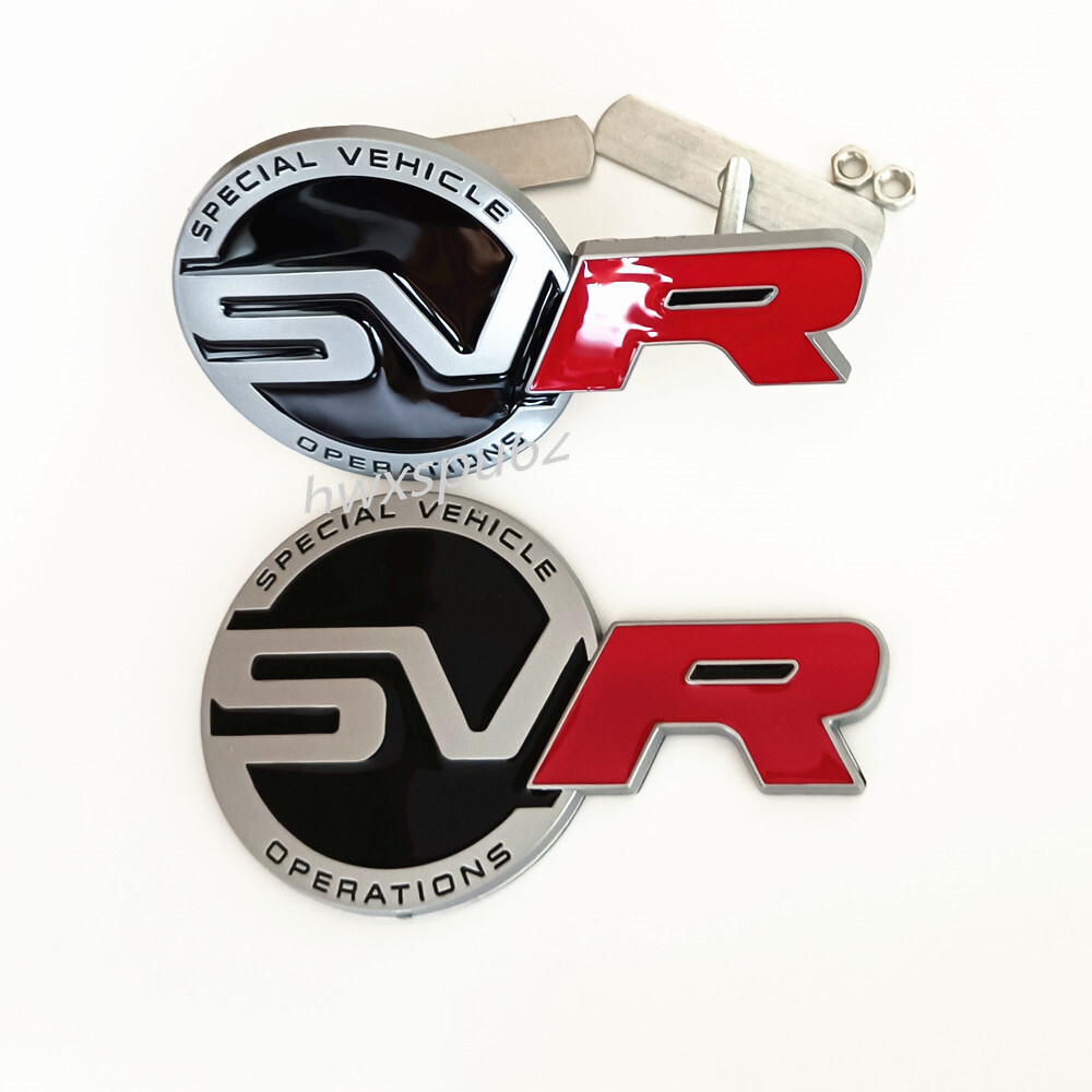 2X Metal SVR Special Vehicle Grille badge Trunk Emblem Sticker 12CM for RR