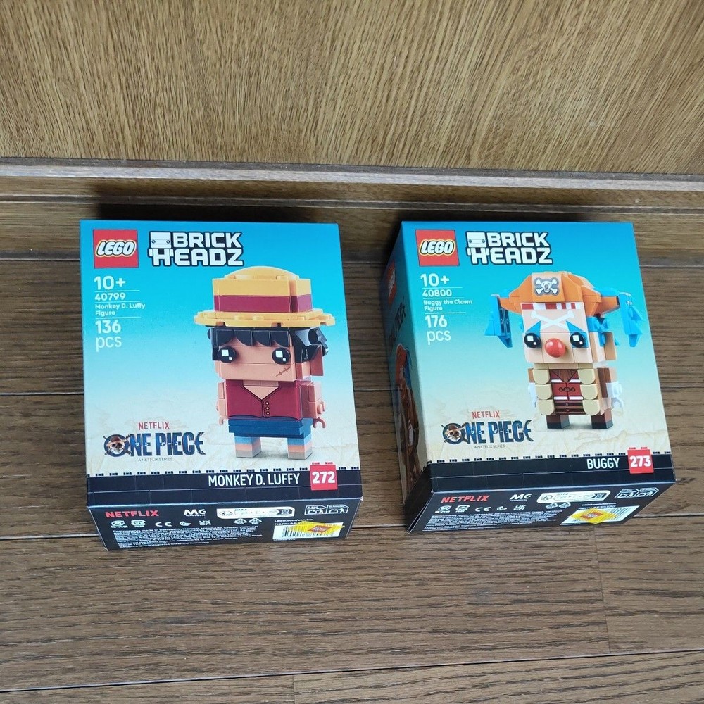 LEGO 40799 40800 BRICKHEADZ ONE PIECE Monkey D. Luffy Buggy 2-piece set
