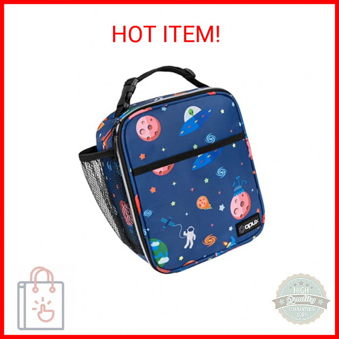 OPUX Premium Insulated Lunch Box, Soft School Lunch Bag for Kids Boys Girls, Lea