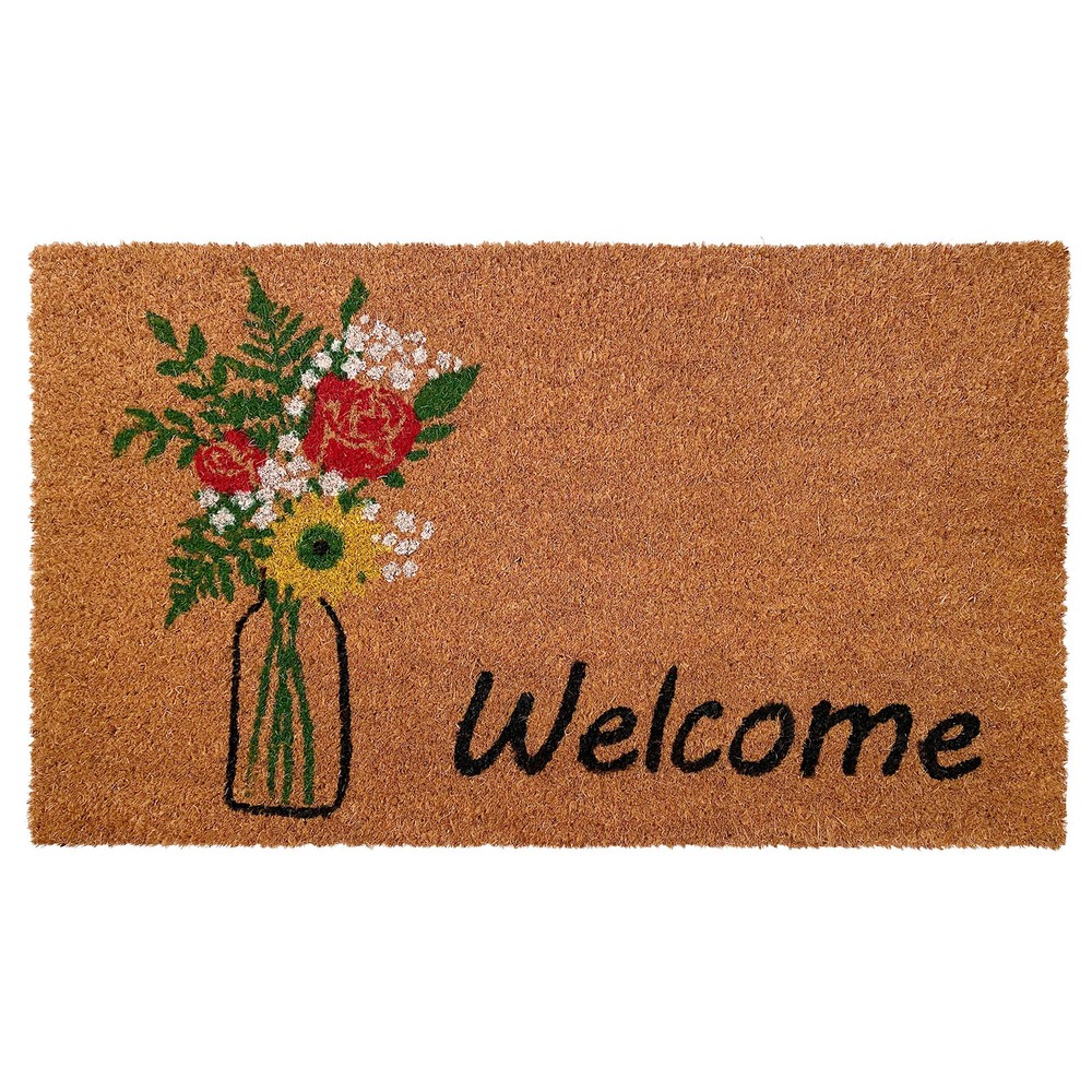 103381729 Vibrant Summer Bouquet Design Doormat for Your Entryway