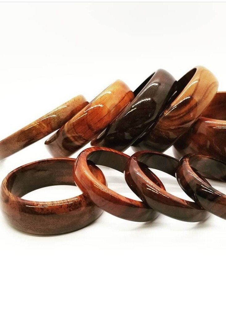 Plain Koa Wood Bangle Bracelet