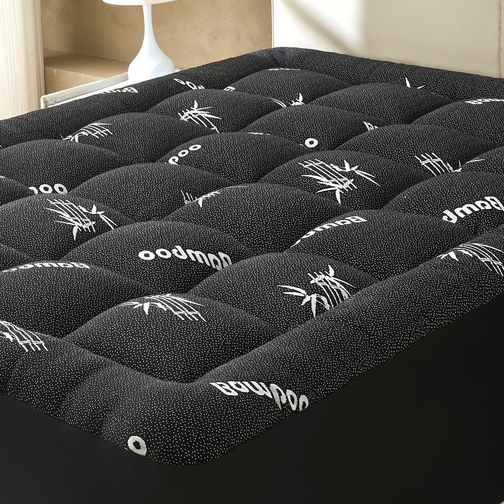 Queen Size Mattress Topper Viscose Derived from Bamboo, Soft Thick Pillow Top...