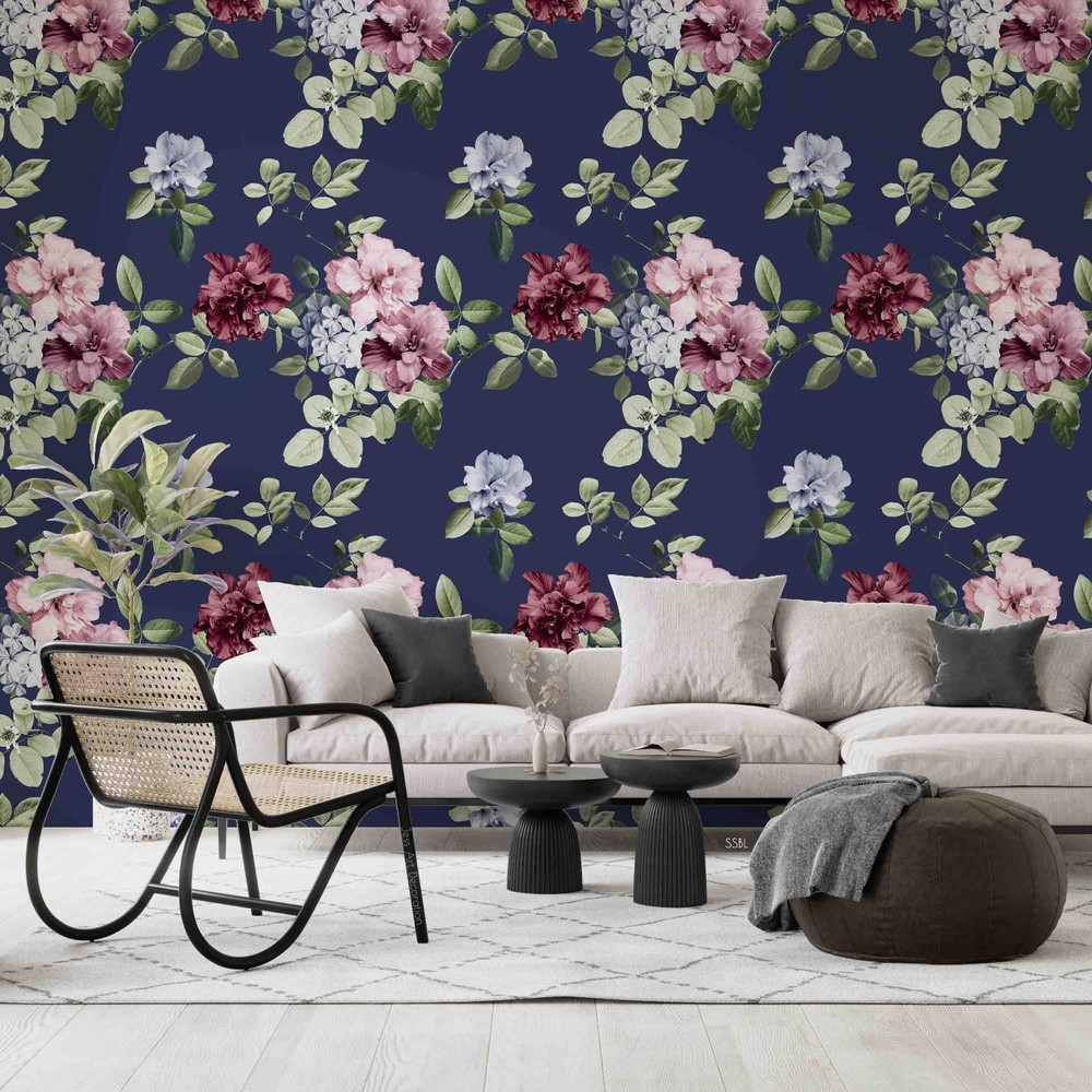 3D Baroque Style Flowers Pattern Wall Murals Wallpaper Murals Wall Sticker 37
