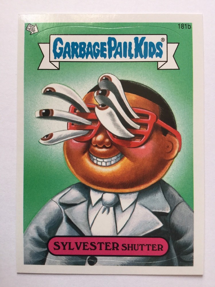 Garbage Pail Kids New Series 3 Topps Sticker 181b Sylvester Shutter