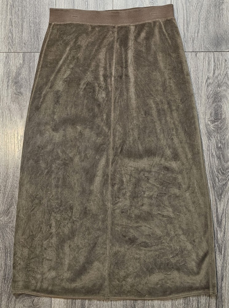 Vintage 90s Y2K J Jill Suede Midi Skirt Chocolate Brown Women's Size Medium Boho