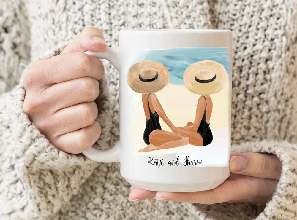 Sarah Custom Beach Mug Seaside Soul Sisters Mug Personalized Coffee Mug Custom