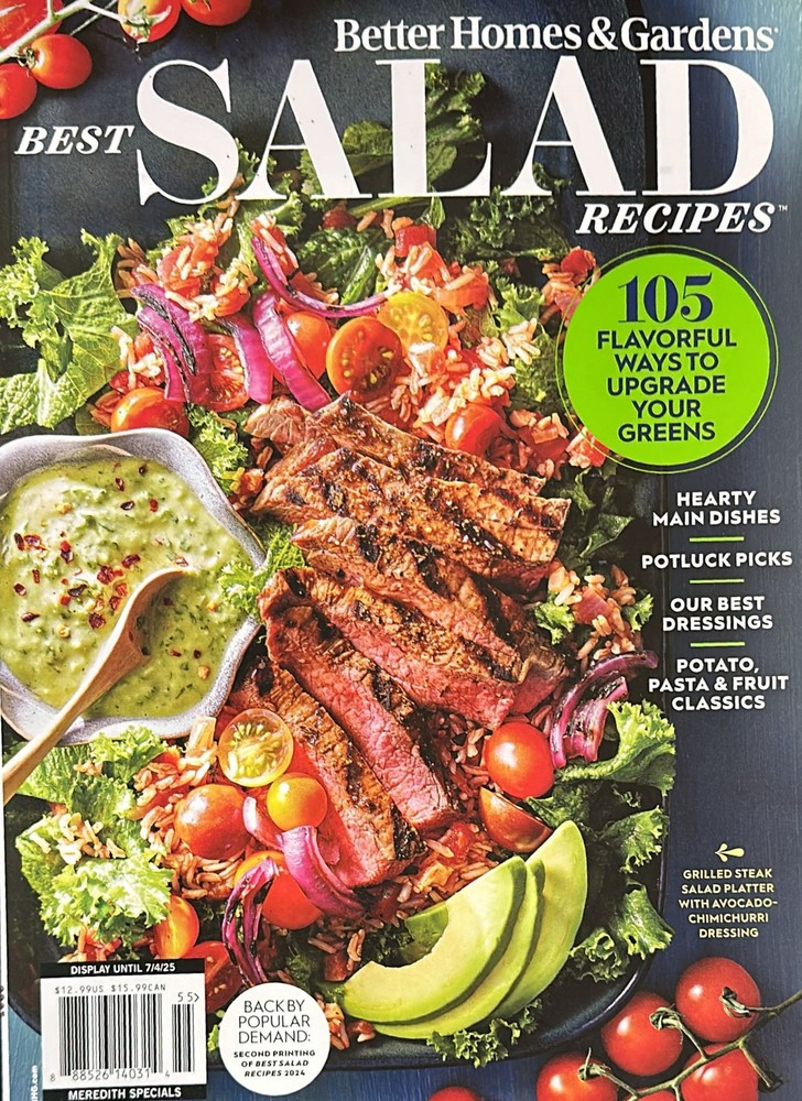 Better Homes Gardens Salad Recipes Magazine Issue 55 Free Shipping
