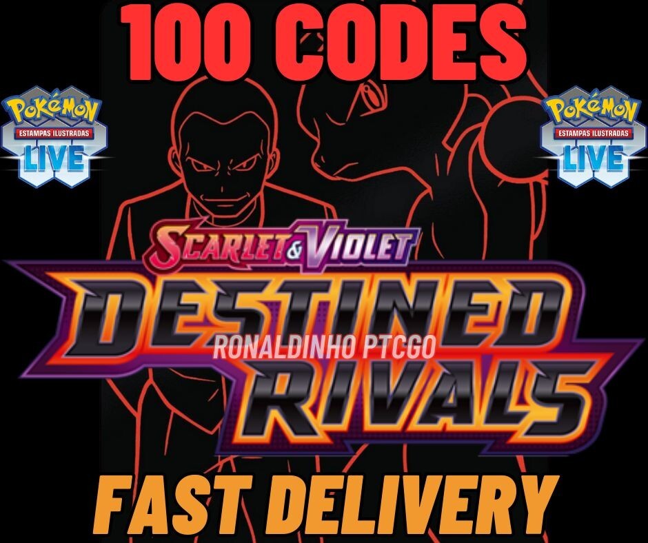 100x Destined Rivals Booster Codes for Pokémon TCG LIVE Fast Delivery PTCGL