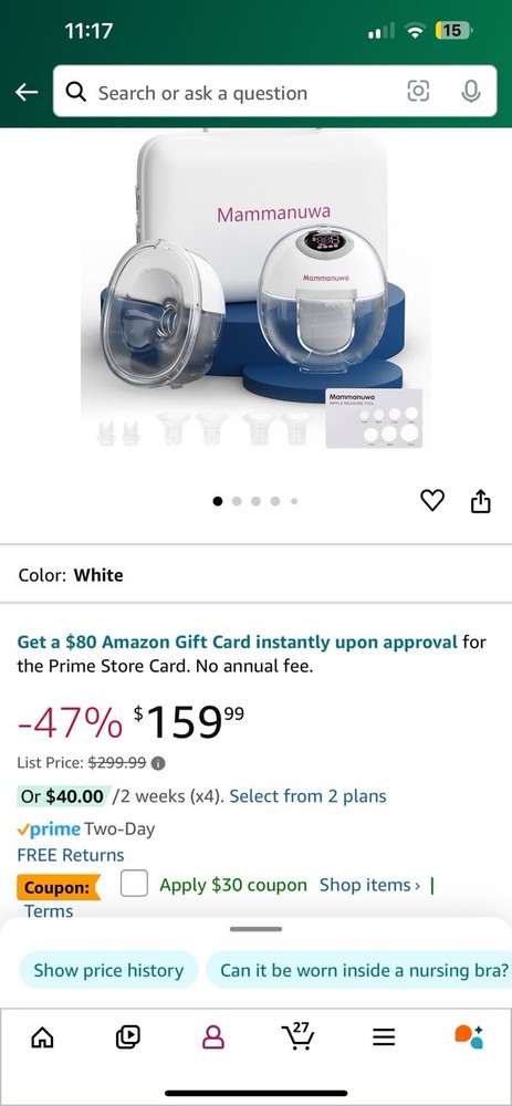 Portable Electric Breast Pump for Comfortable & Efficient Pumping