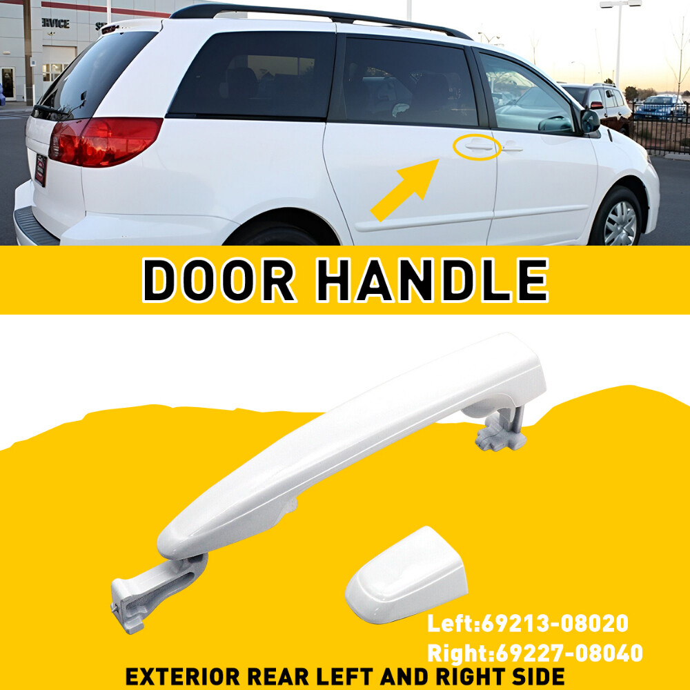 Fits For Toyota Sienna 2004-2010 Rear Left or Right Sliding White Door Handle