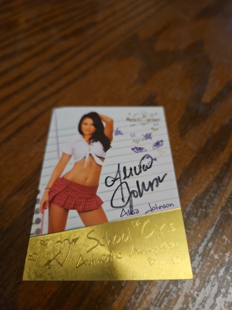 2014 Benchwarmer Hot For Teacher Autograph Gold Foil Alicia Johnson #73 Playboy