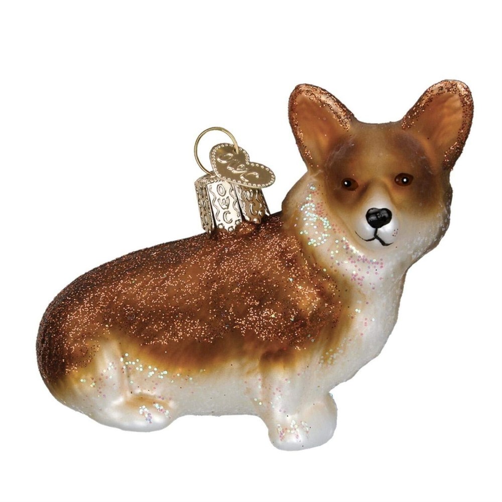 Old World Christmas Pembroke Welsh Corgi Ornament 12342 Free Gift Box