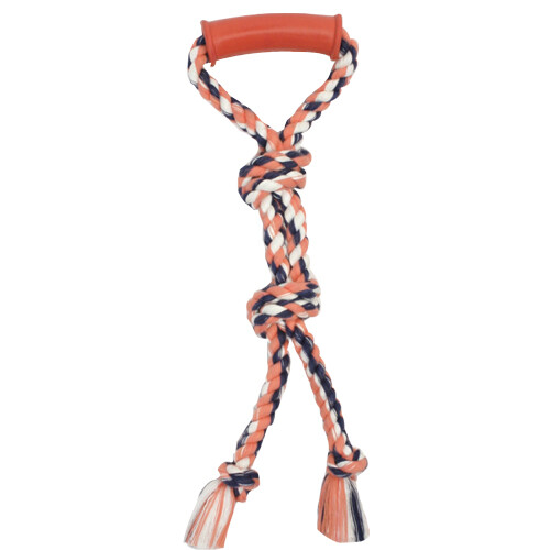 Mammoth Pet Products Color Twin Tug Toy with Rubber Han