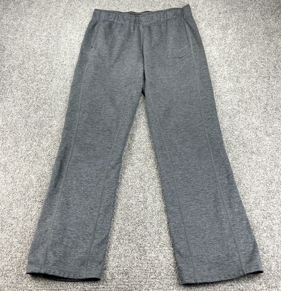 Nike Joggers Track Pants Mens Medium Gray Therma Fit Athletic Training Gym