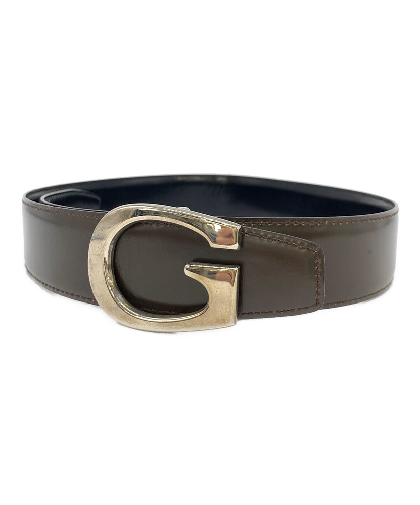GUCCI G Logo Black Leather Belt with Authentic Hardware Unisex Made in Italy