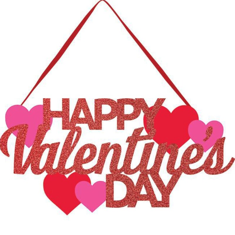 Happy Valentine s Day Sign Valentine s Day Love Heart Pendant Hanging Ornament
