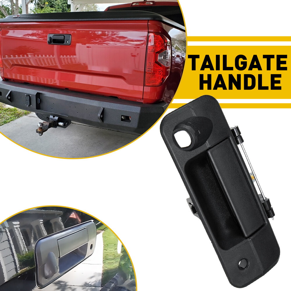 Tailgate Latch Handle Rear Exterior Tail Gate Black For 2007-2013 Toyota Tundra