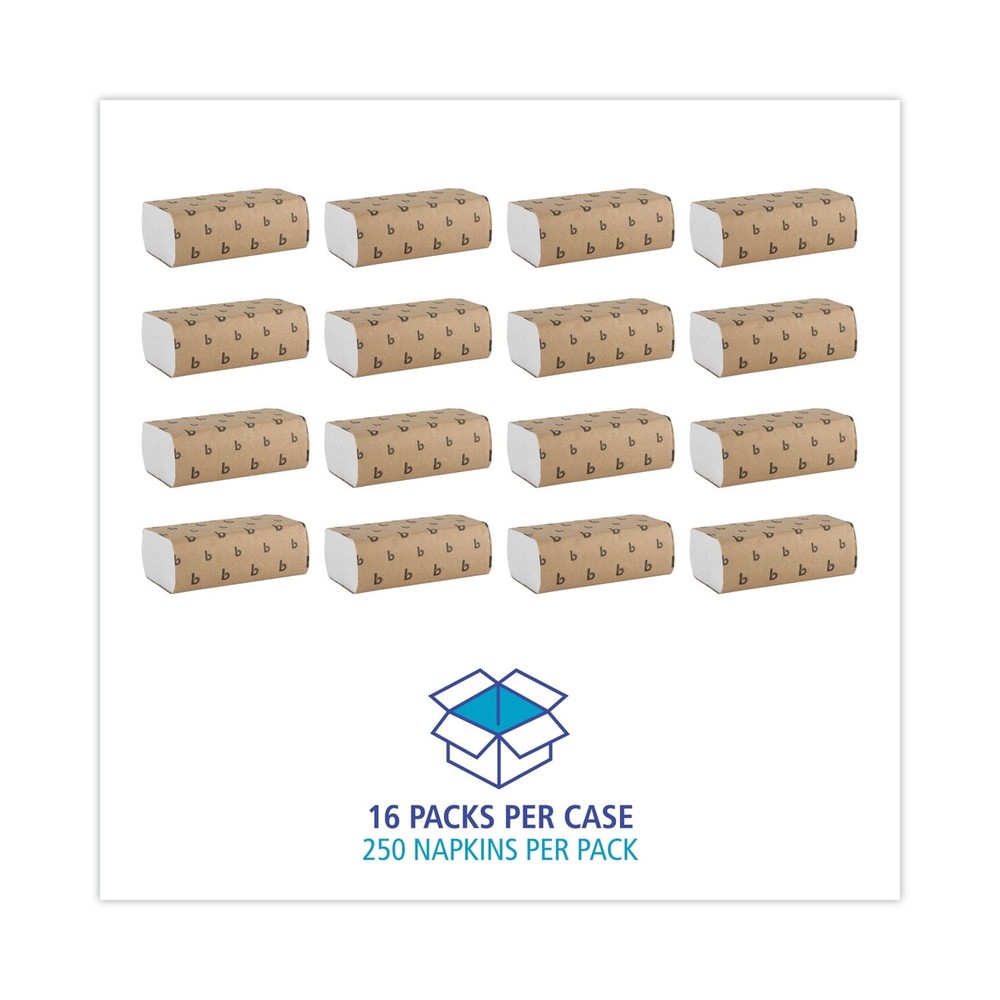 Boardwalk Multifold Commercial Paper Towels 16 Packs 250 Sheets White
