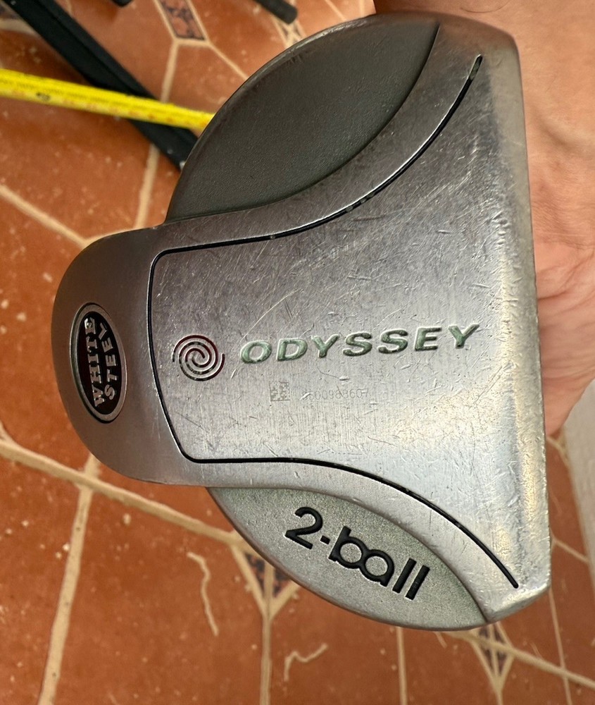 ODYSSEY 2-Ball White Steel 35in Right Hand Putter with Headcover