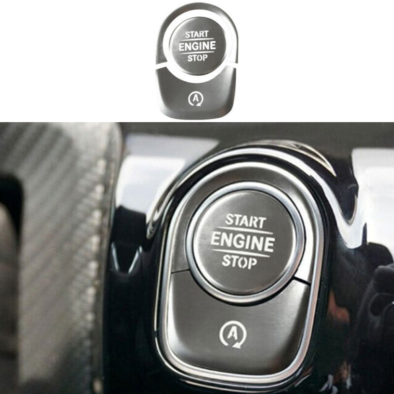 Silver Alloy Start Button Ignition Switch Cover For Benz GLB 200 250 2020-2023