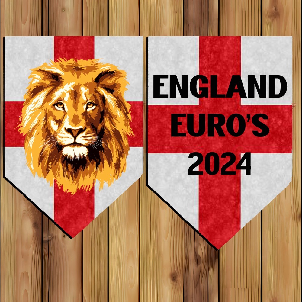 England Bunting St George Euro 2024 Football Sports Euro's Lion flag