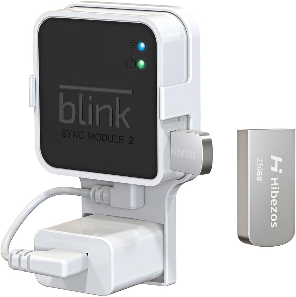 256GB USB Flash Drive with Blink Sync Module 2 Outlet Mount for Space-Saving Storage