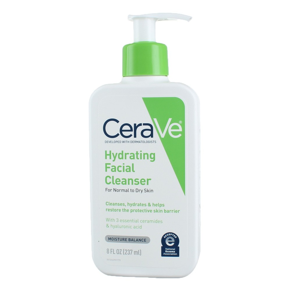 3 Pack CeraVe Hydrating Facial Cleanser for Moisture Balance 8 fl oz Each