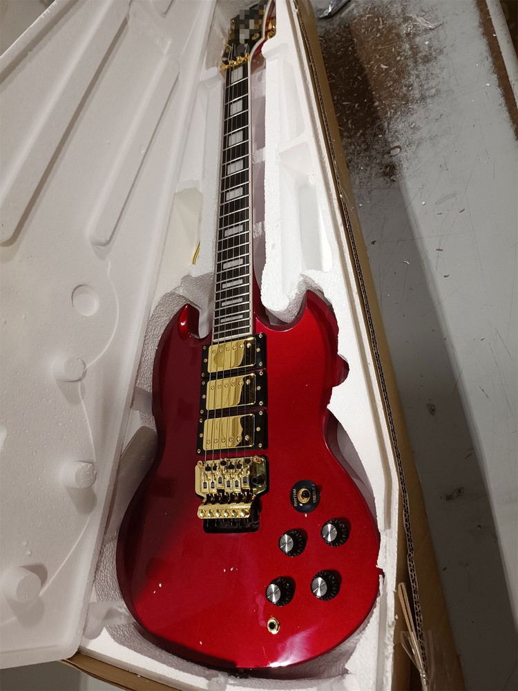 Used SG Electric Guitar HHH Pickups Floyd Rose Bridge Mahogany Body&Neck Solid