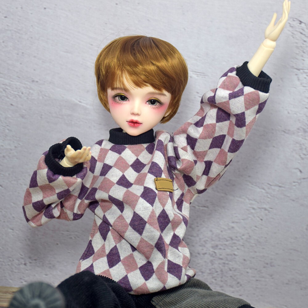 1/3 BJD Doll Full Set with Faceup, Eyes, Short Hair & Outfit-image