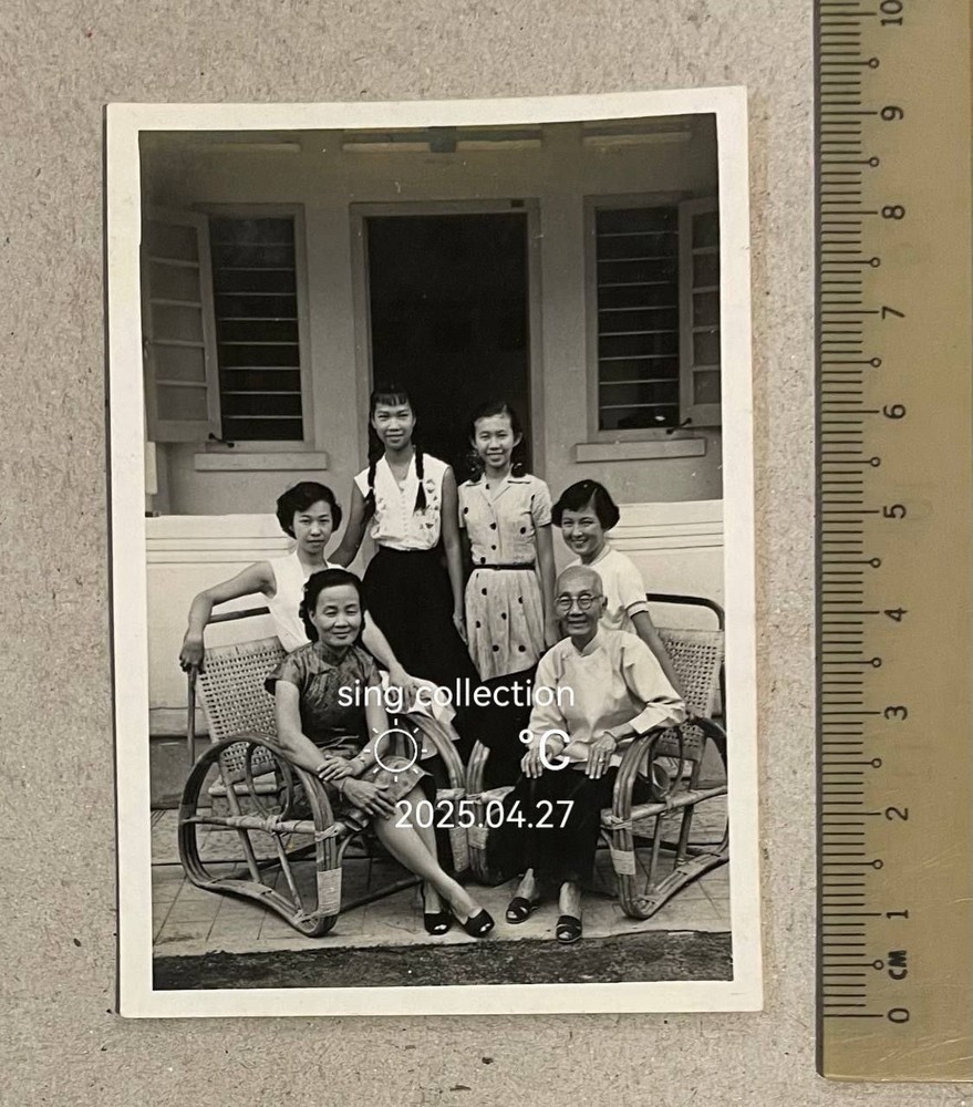 OPS original vintage photo Chinese woman lady family  Asia oriental