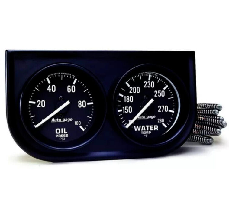 Auto Meter AutoGage 2392 Black Two Gauge 2
