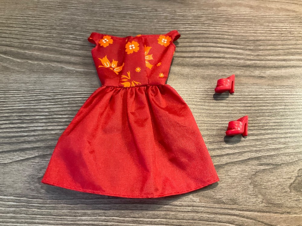 Mattel Barbie Doll Clothes Multicolor Dress Shoes Outfit Lot