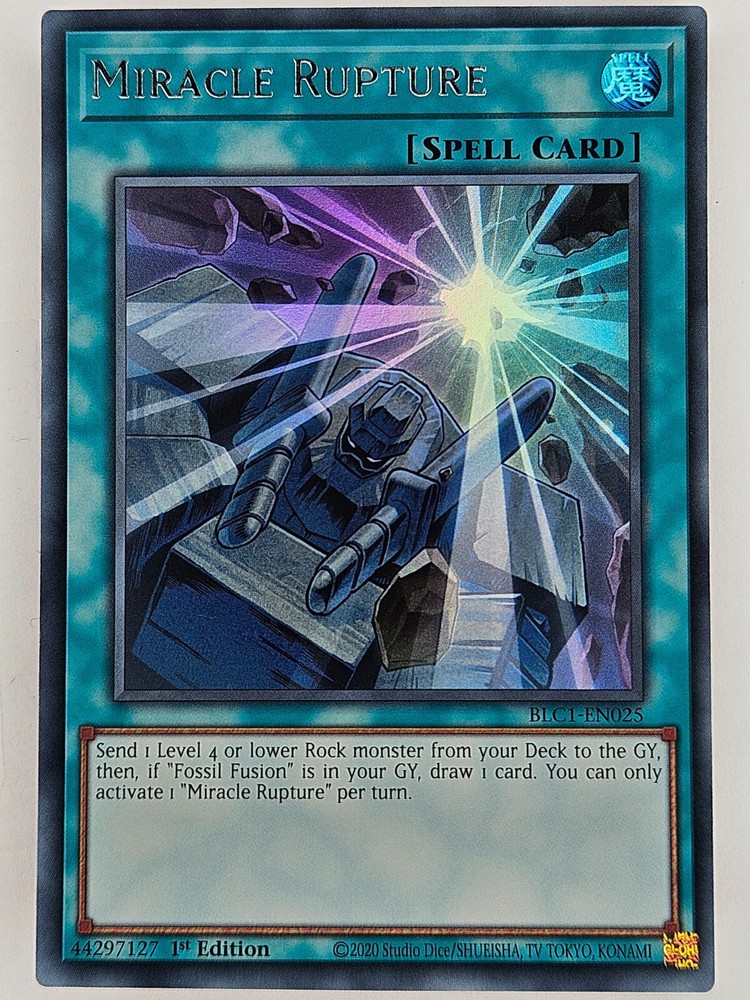Miracle Rapture Ultra Rare Yu-Gi-Oh BLC1-EN025 Silver Collectible Card  