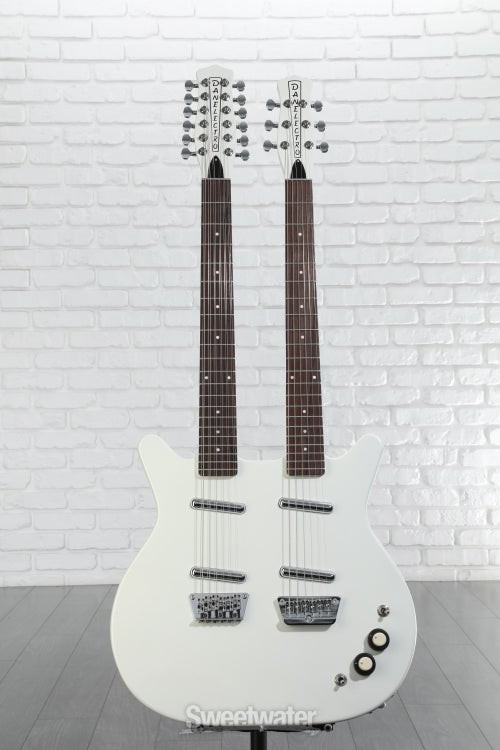 Danelectro White Pearl Doubleneck Electric Guitar