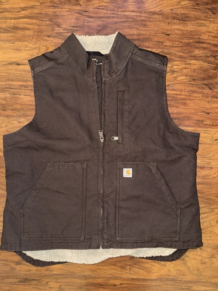 Carhartt Vest XL Womens Brown Travis Scott