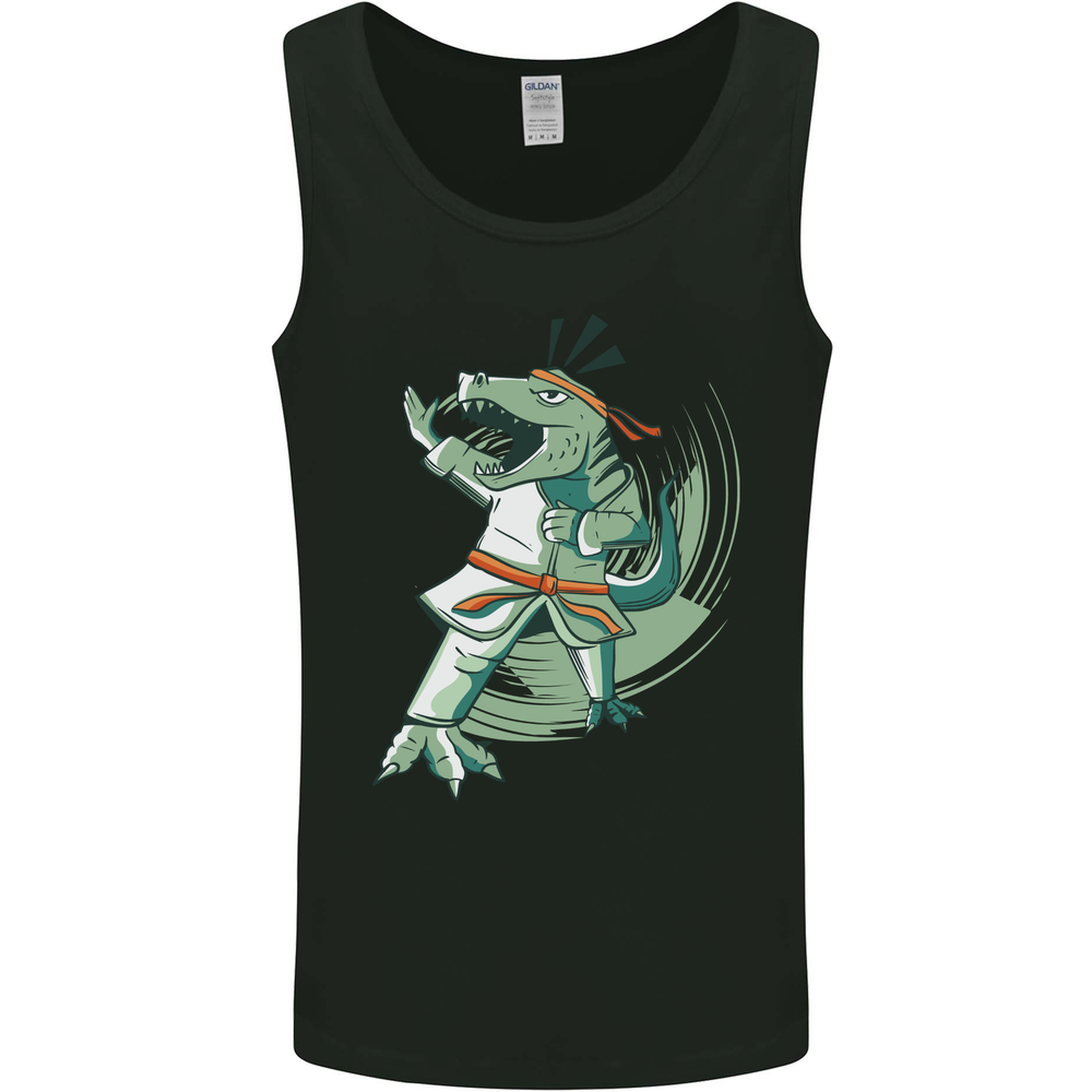 Karate T-Rex Dinosaur Mens Vest Tank Top