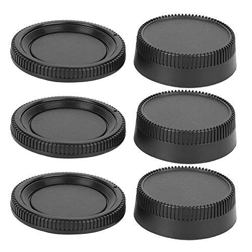 Plastic camera rear lens cap body cover set of three 55g lightweight portable