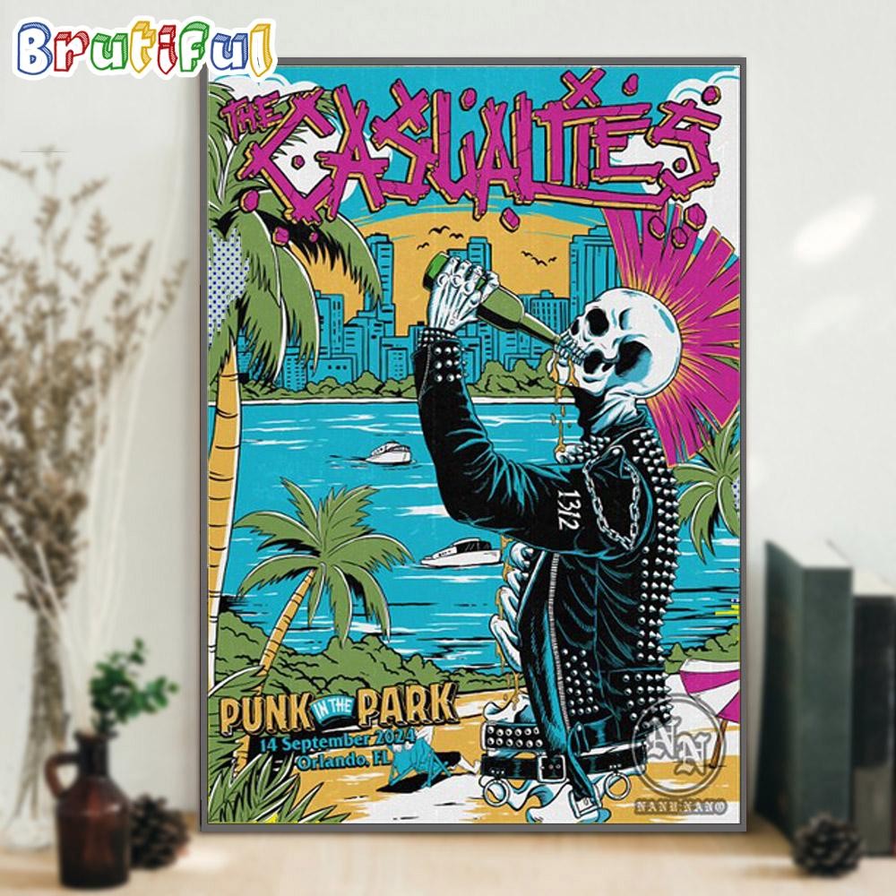The Casualties Orlando 2024 Concert Poster Trendy Wall Art