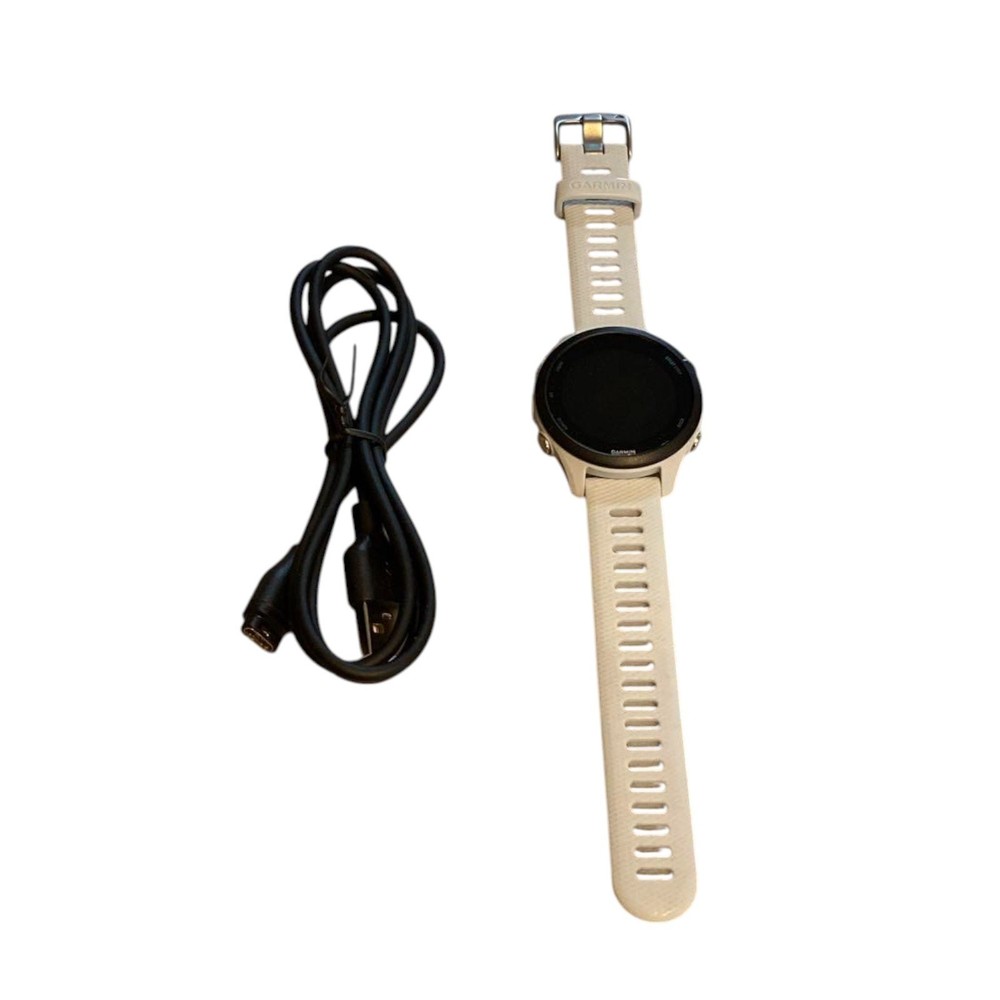 Garmin Forerunner 255S Music GPS Watch in White - Excellent Used Condition