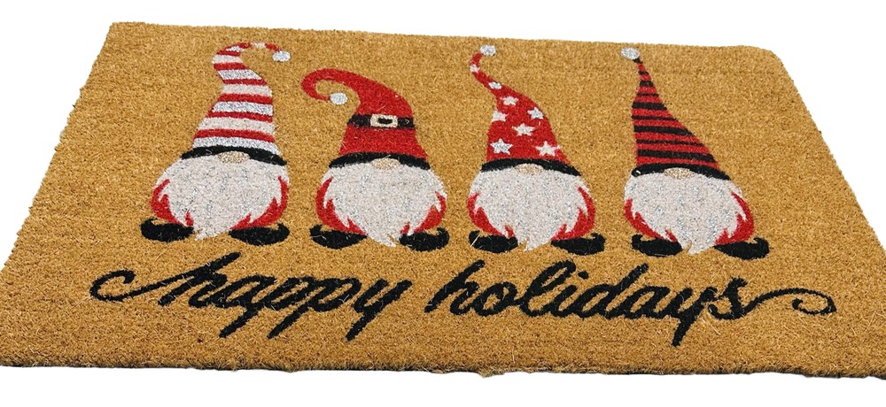 Members Mark Holiday Indoor Coir Mat with Vinyl Backing 100% Natural-image