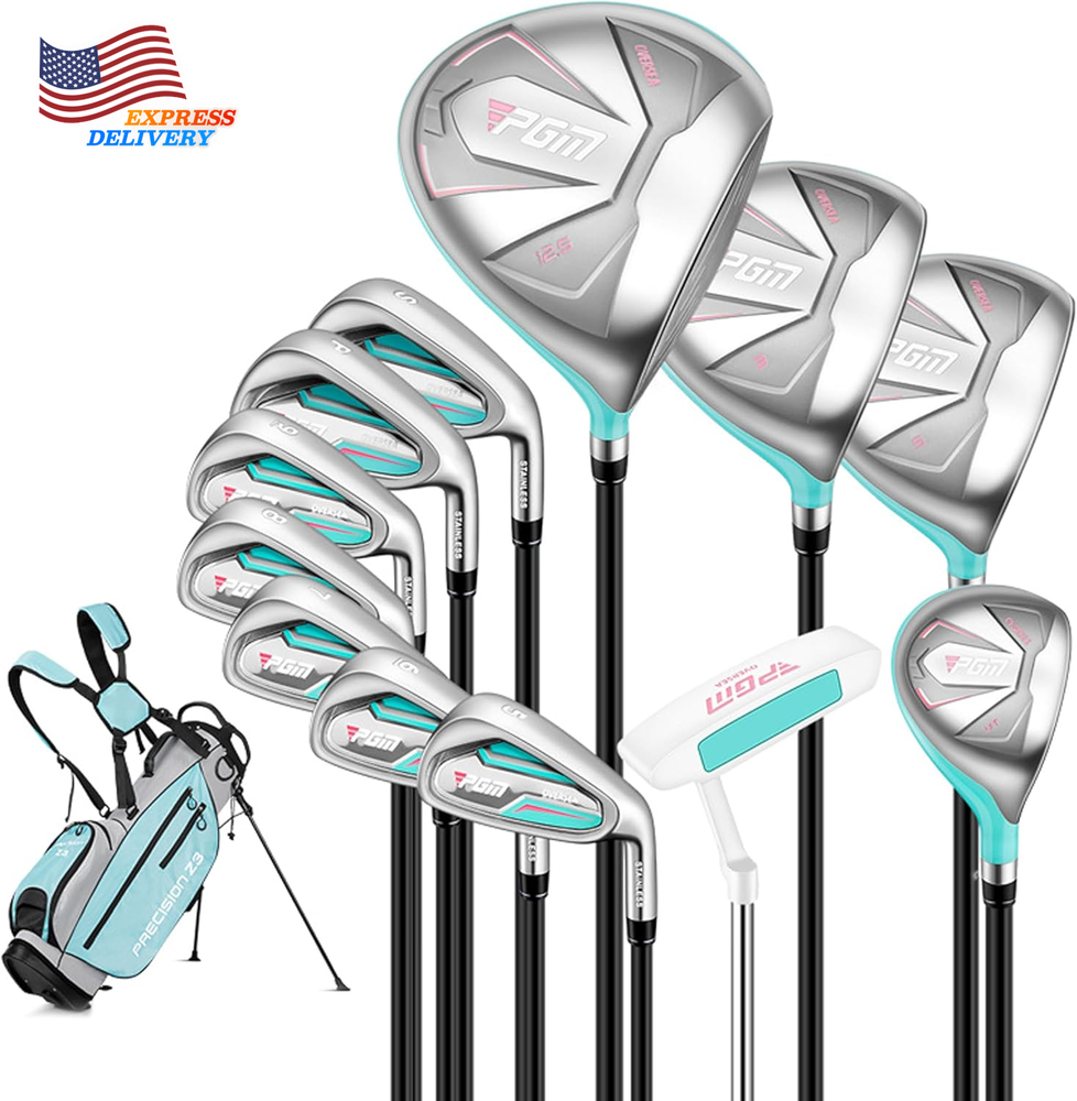 Women's Oversea Complete Golf Club Set w/High-Strength Thin Face Design 12 Pcs