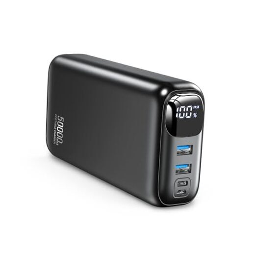 Portable Charger 50000mAh Power Bank - 22.5W Fast Charging External Black