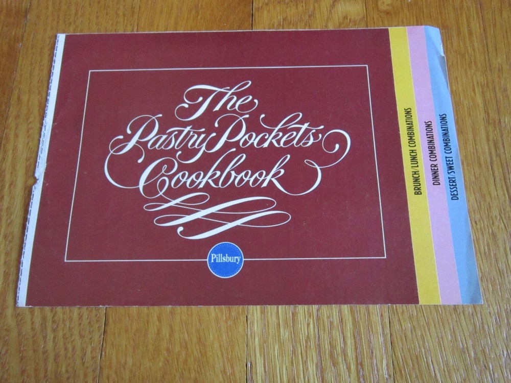 Vtg Pillsbury RARE1987 Pastry Pockets Cookbook & Coupon Discontinued Item