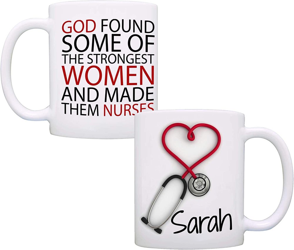 Personalized Stethoscope Nurse Mug 11oz Funny Nurse Gifts For Women Nurses Week