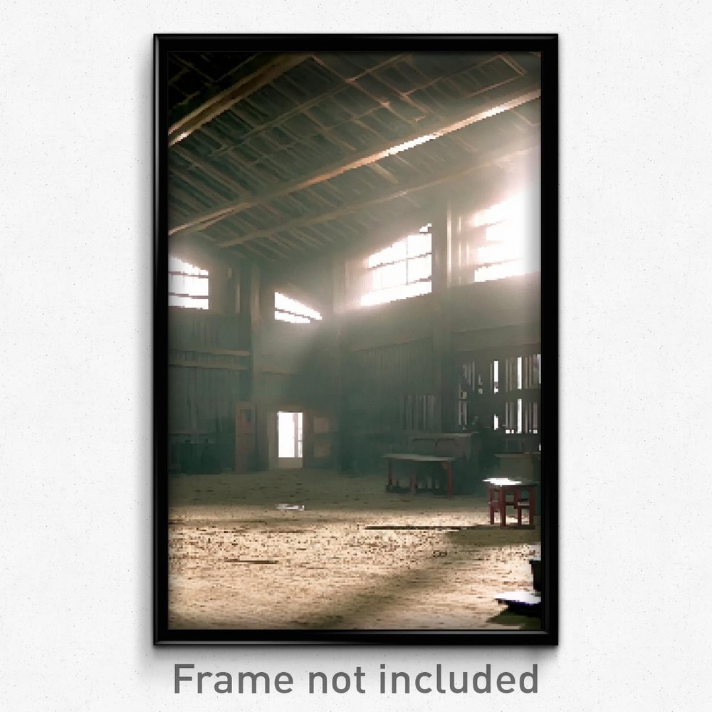 8 Bit Psychedelic Pixel Art Poster - Dreary Stable Trippy Game Print