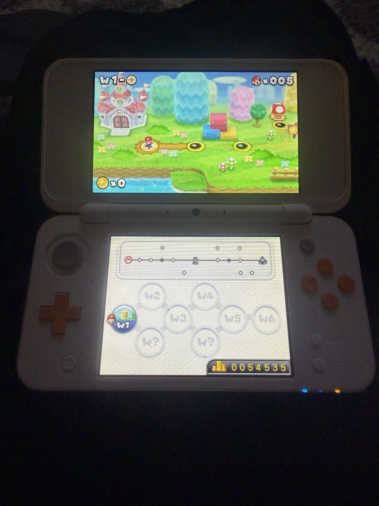 Nintendo 2DS XL White Orange Dual Screens Handheld System for Nintendo 3DS
