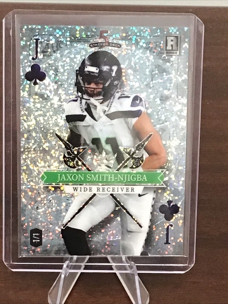 2023 Wild Card 5 Card Draw Stacked Jaxon Smith-Njigba RC Silver J Of Clubs 1/1