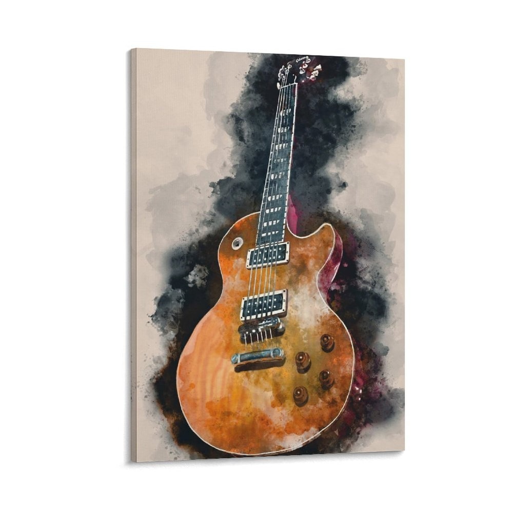 Vintage Style Guitar Canvas Art Wall Painting Poster Print