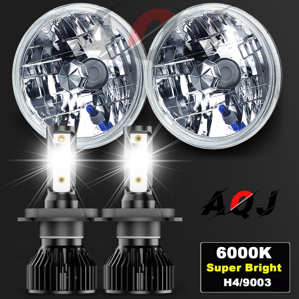 7-inch Round DOT LED Headlights High Low Beam for Chevy C10 C20 Pickup Truck